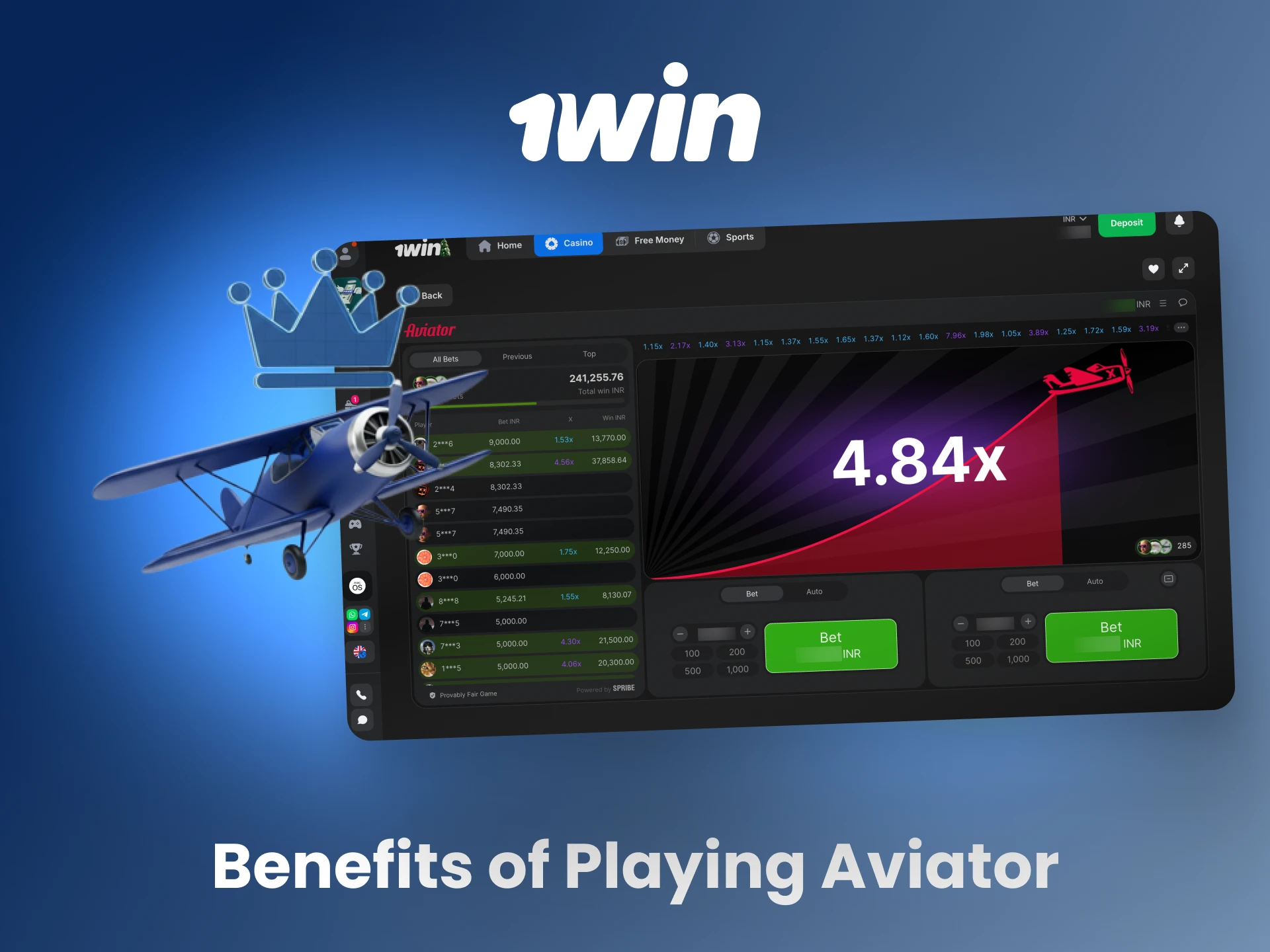 Discover the key advantages and player-friendly features of the Aviator game on 1win.