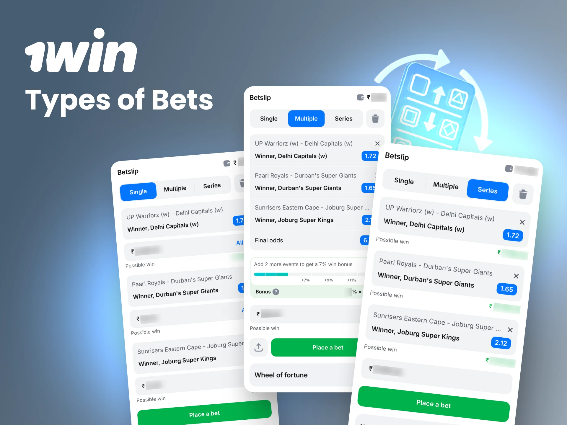 Understand the different types of bets you can place, such as singles and accumulators, on the 1win platform.