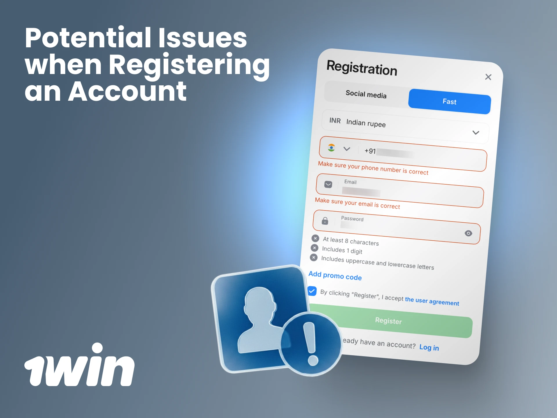 Find solutions to common issues you may encounter during the 1win account registration.