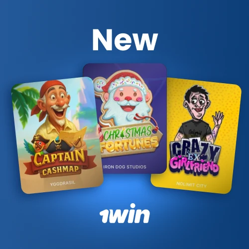 Try the latest and most recently released slot games added to the 1win casino collection.