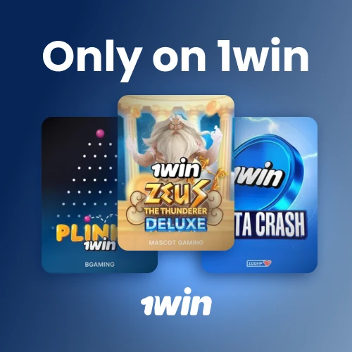 Play exclusive slot games developed specifically for and only available on the 1win platform.