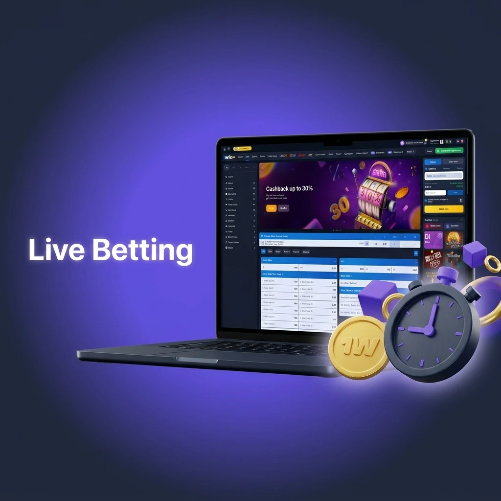 1win live betting interface showing real-time odds updates for cricket, football and kabaddi with in-play markets and cash out option