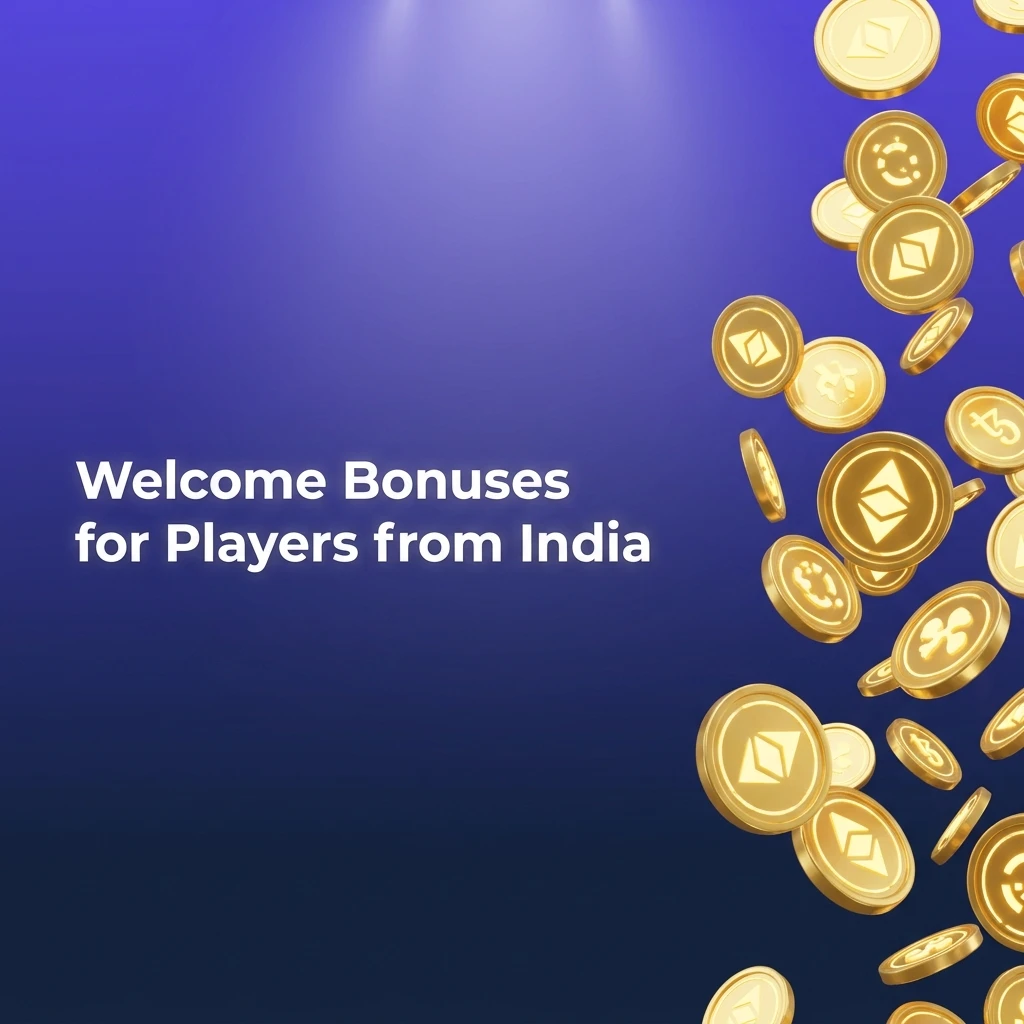 Welcome bonus for Indian players showing 500% bonus up to 75,000 INR across four deposits for sports and casino
