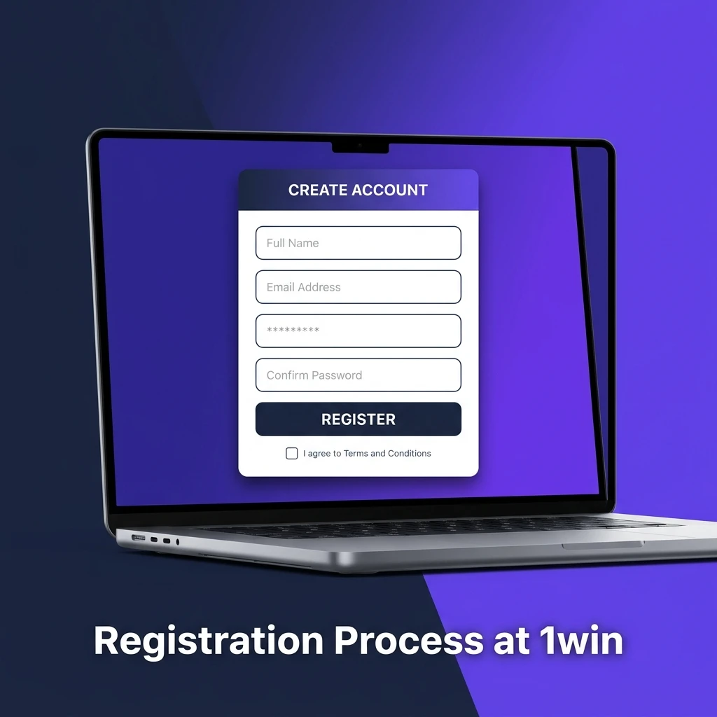 1win registration process steps showing sign-up form for sports betting and casino with 500% welcome bonus up to 75,000 INR